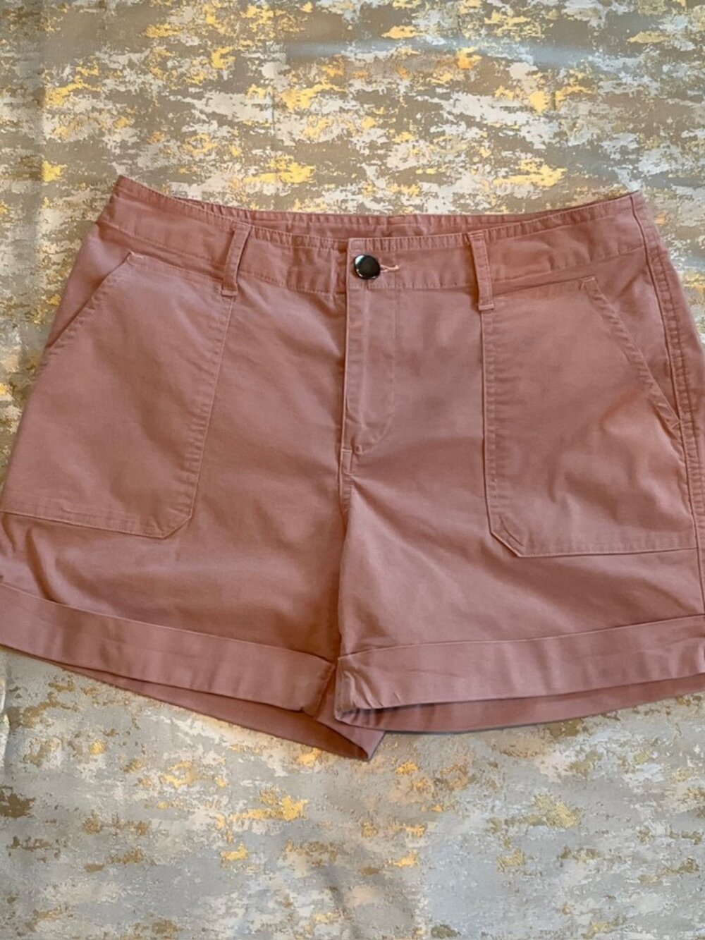 Lascana Shorts Women 8 Pink Blush Pockets Cuffed Mid Rise Beach Cruise Vacation